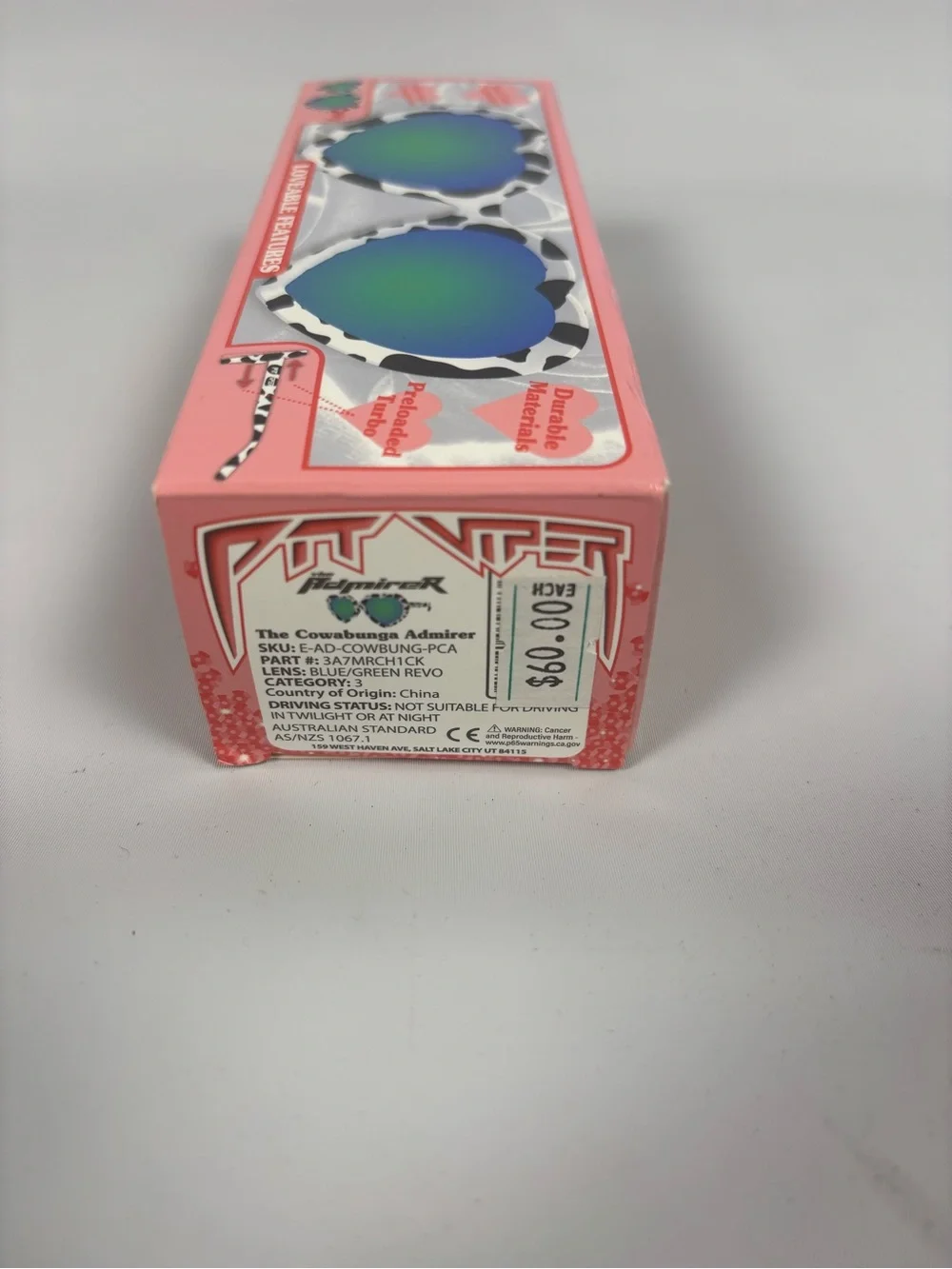 New In Box Pit Viper The Admirer The Cowabunga - Blue/Green Revo Cat.3